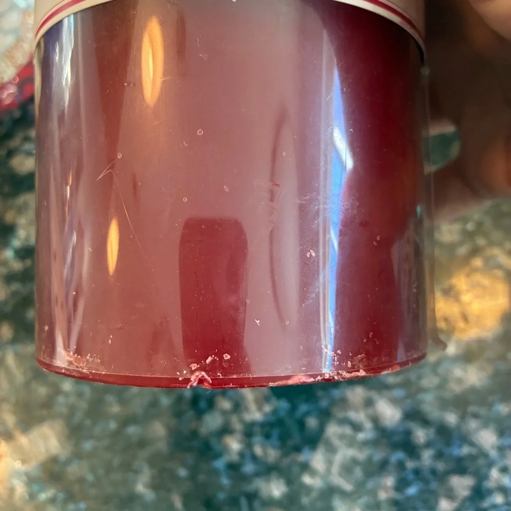 Pottery Barn Red 4x8 Flameless Wax Pillar Candle LED Holiday